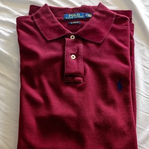 Medium Burgundy Ralph Lauren Polo Shirt